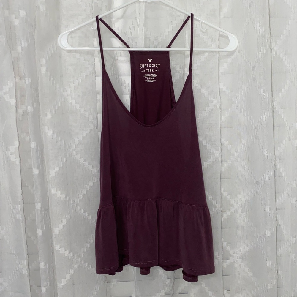 American Eagle Soft & Sexy Plum Tank Top